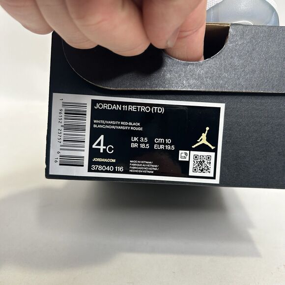 Nike Air Jordan 11 Retro TD “Cherry Red White” 2024 - Picture 5 of 5